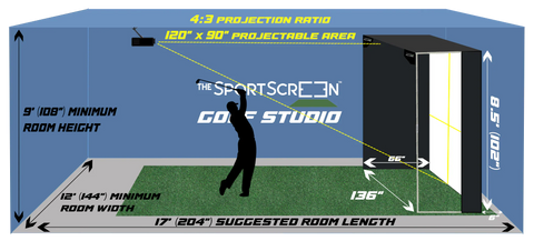 Image of The Sport Screen Parlour Series Golf Enclosure Impact Screen