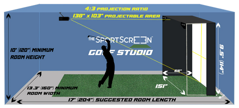 Image of The Sport Screen Parlour Series Golf Enclosure Impact Screen