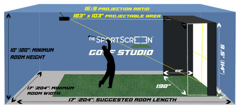 Image of The Sport Screen Parlour Series Golf Enclosure Impact Screen