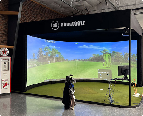 Image of aboutGOLF Custom Curve Golf Simulator Enclosure - 180° Curved Screen
