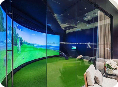 Image of aboutGOLF Custom Curve Golf Simulator Enclosure - 180° Curved Screen