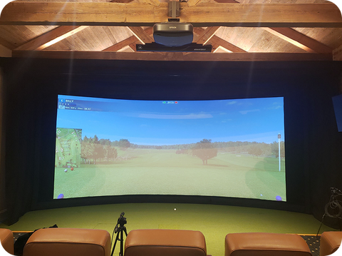 Image of aboutGOLF Custom Curve Golf Simulator Enclosure - 180° Curved Screen