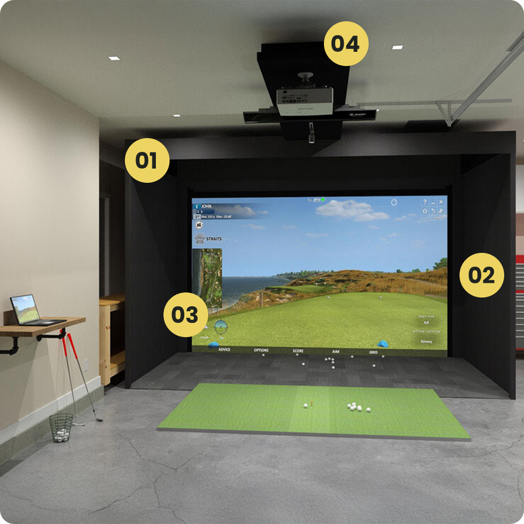 aboutGOLF aG Sim Kit Enclosure - Compact Golf Simulator