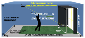 The Sport Screen Parlour Series Golf Enclosure Impact Screen