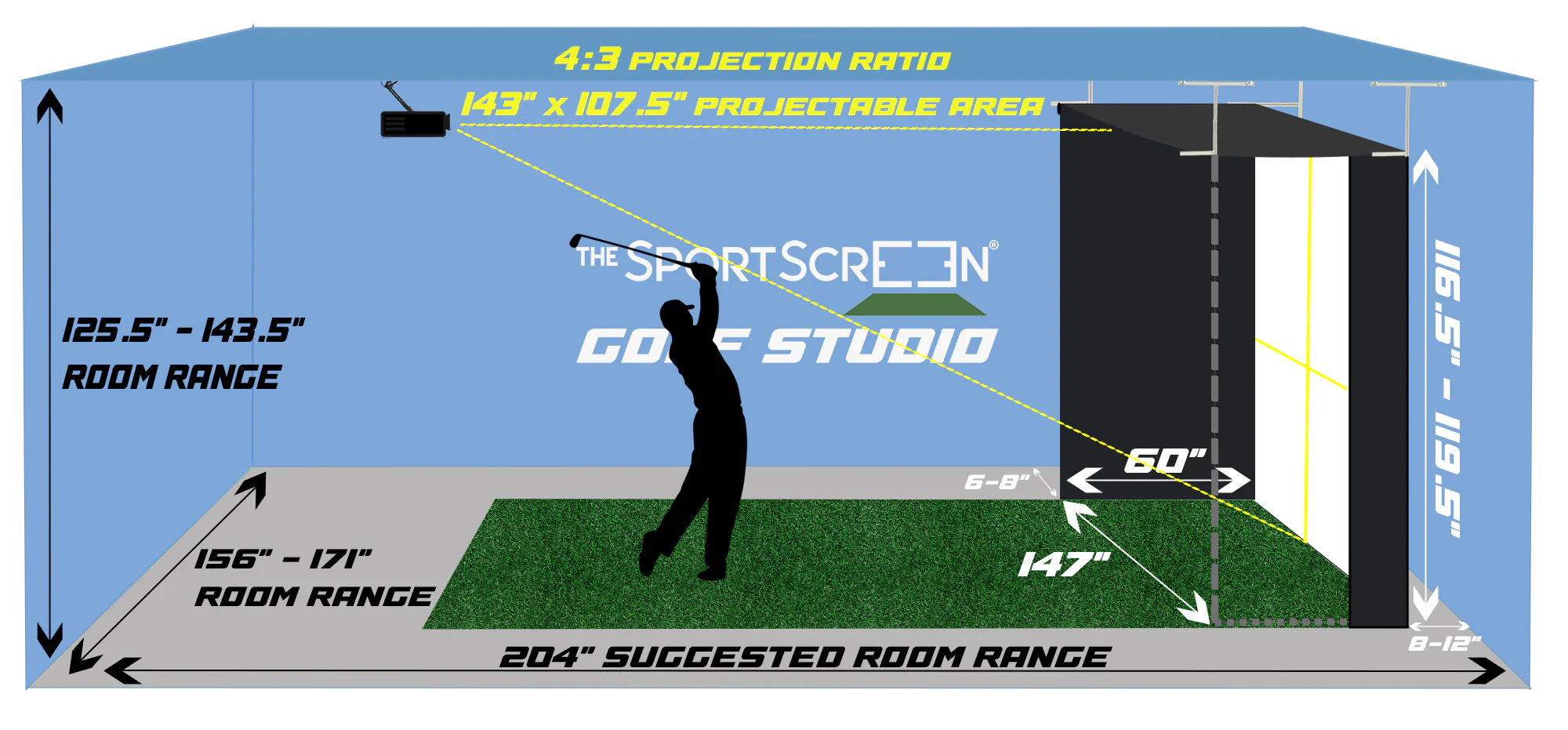 The Sport Screen Vanish Series Retractable Golf Enclosure