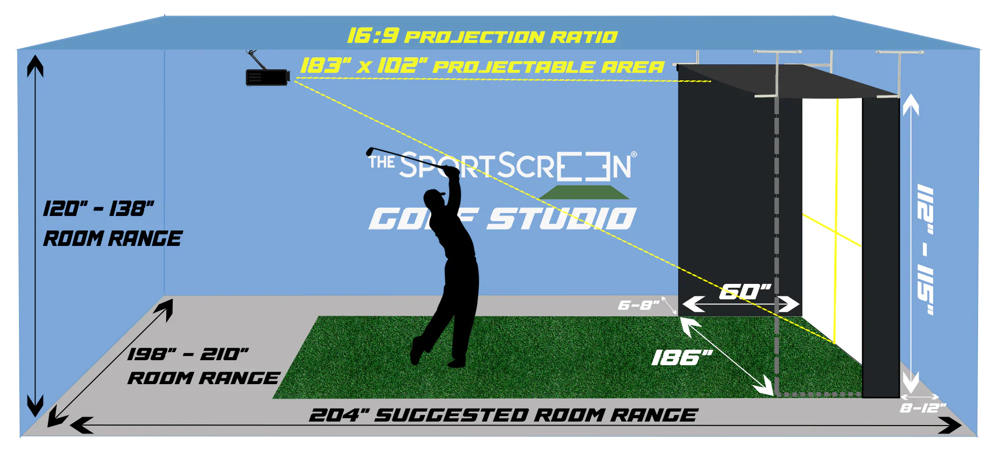 The Sport Screen Vanish Series Retractable Golf Enclosure