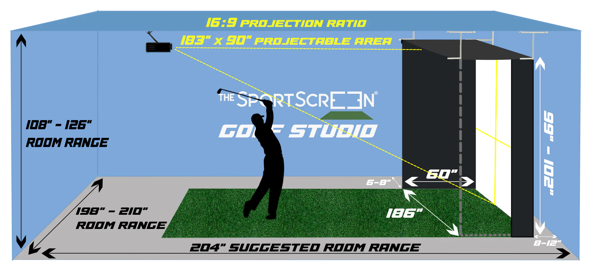 The Sport Screen Vanish Series Retractable Golf Enclosure