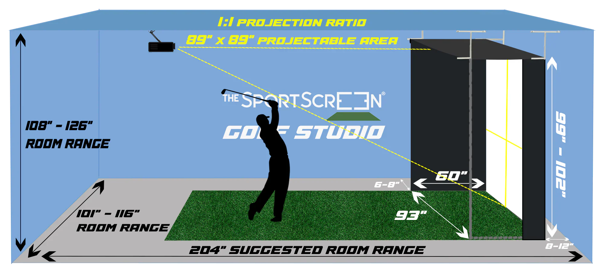 The Sport Screen Vanish Series Retractable Golf Enclosure