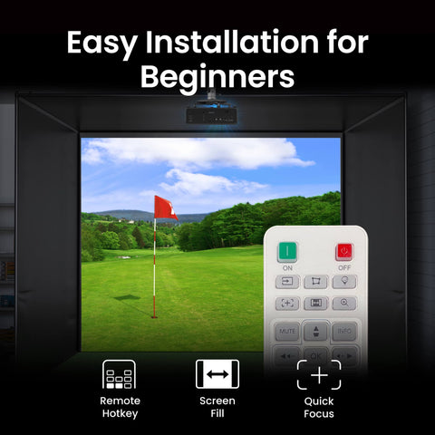 Image of BenQ AH500ST Short-Throw 1080p Laser Golf Simulator Projector – 4,000 Lumens